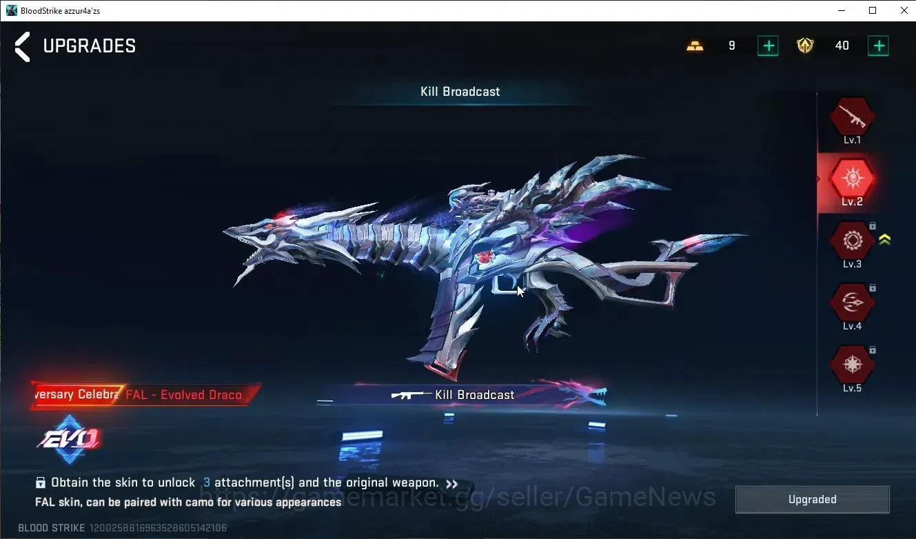 Blood Strike Accounts ASIA|ETERNAL Galil+EVO FAL+Collab Evangelion MCX+9 image 7