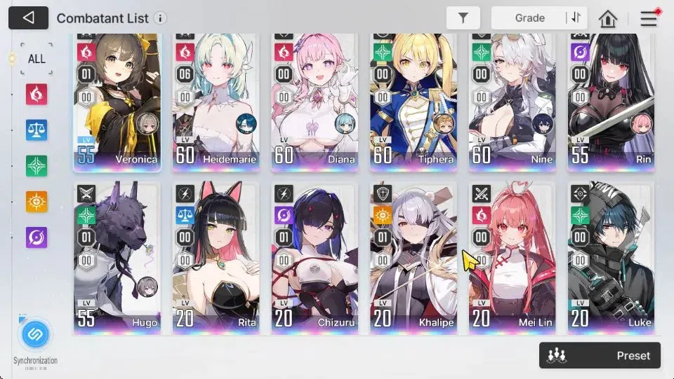 Chaos Zero Nightmare Accounts ASIA Lv56|WellBuild|12 SSR[(HeidemarieM6,Diana,Ver image 3