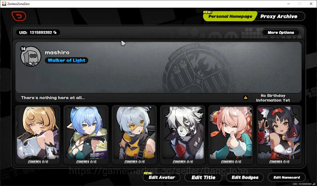 Zenless Zone Zero Accounts Others ASIA | Lvl 14 | Yidhari, Zhao more detail check ss|ZZZ01B 1