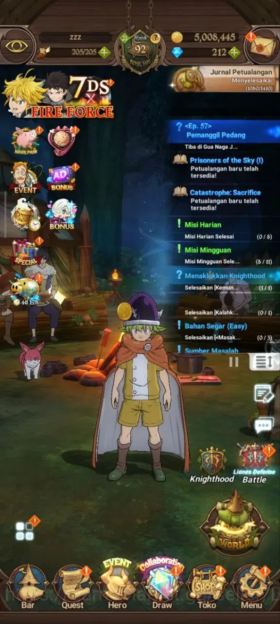 The Seven Deadly Sins: Grand Cross Accounts Midgame ASIA | 3,9M CC |diamond 212 | 3 Lr Elizabeth,| UR 12 Merlin&Esca 7