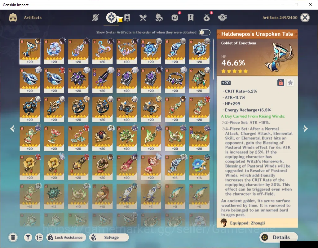 Genshin Impact Accounts ASIA|AR 56|9 Limited+3(*5Wep)|Columbina+Sign,Zibai image 11