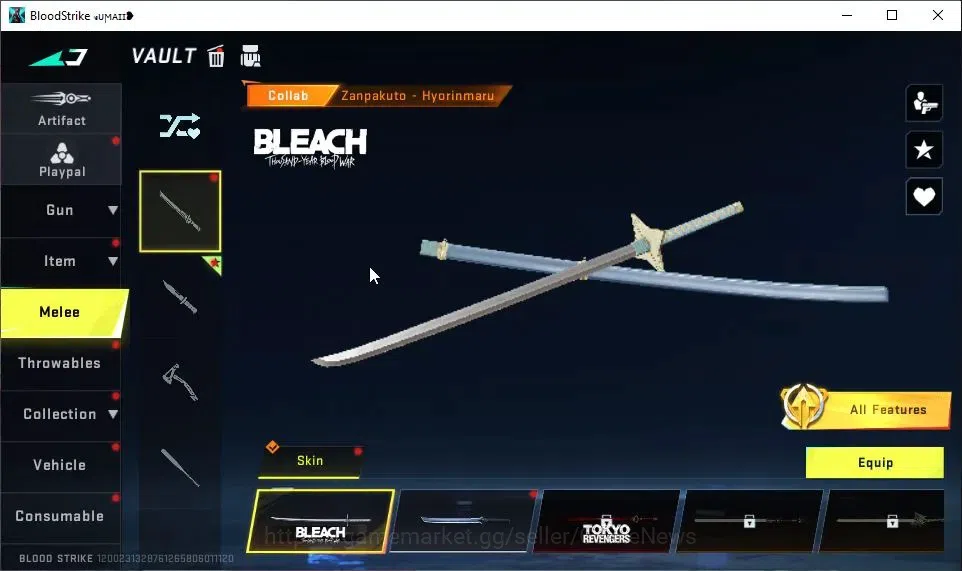 Blood Strike Accounts ASIA|Collab BLEACH[Toshiro,Byakuya,Melee Zanpakuto image 7