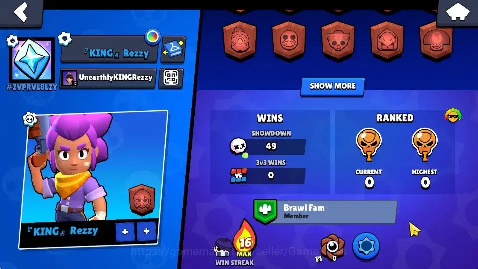 Brawl Stars Accounts 1010 Trophies, 14 Brawlers, 2 Max Lv. 49 Showdown  image 3