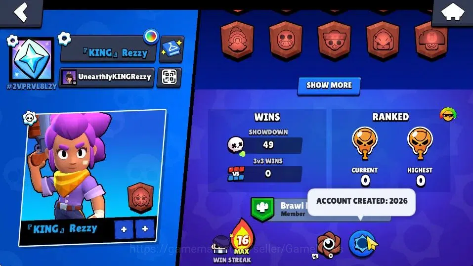 Brawl Stars Accounts 1010 Trophies, 14 Brawlers, 2 Max Lv. 49 Showdown  image 4