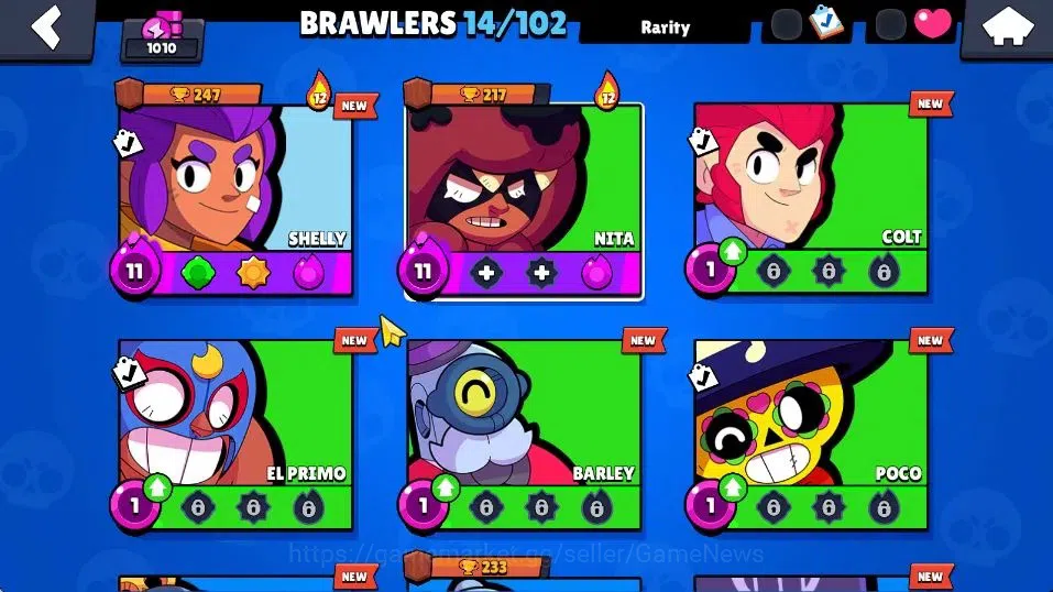 Brawl Stars Accounts 1010 Trophies, 14 Brawlers, 2 Max Lv. 49 Showdown  image 8