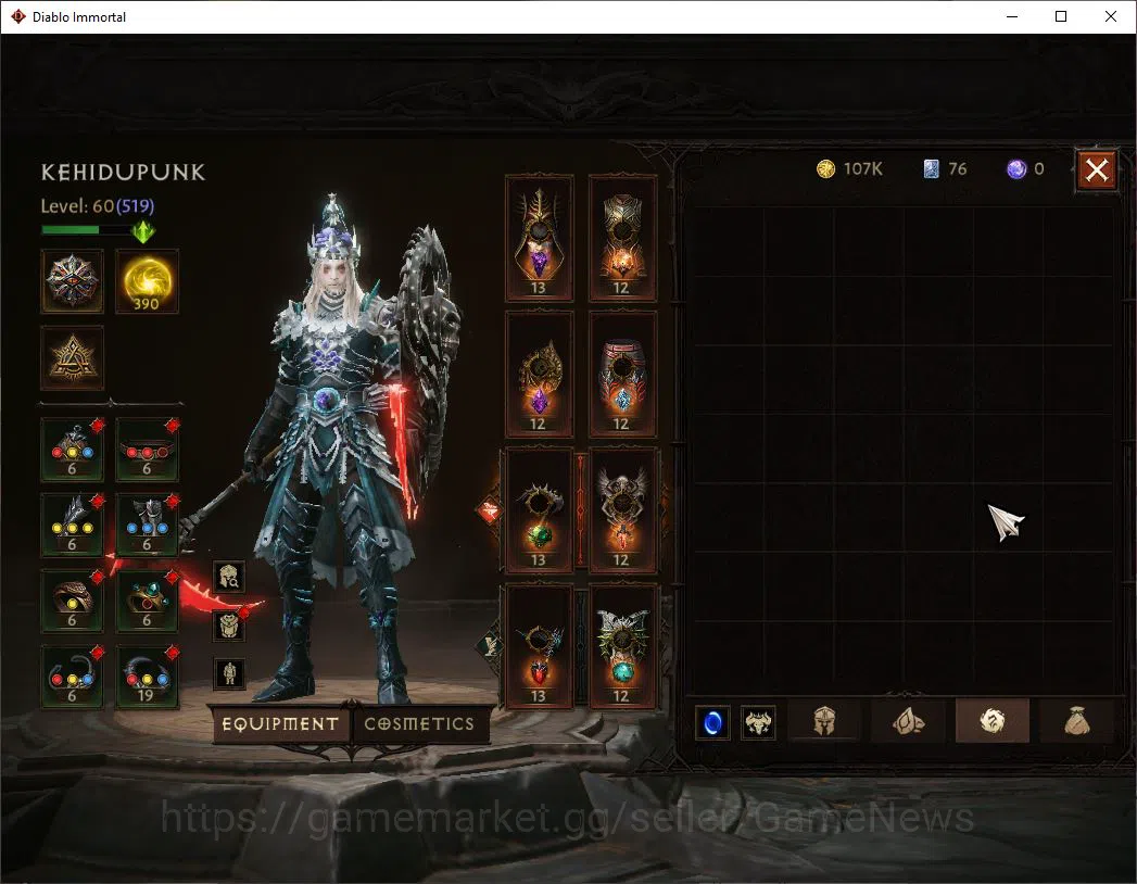 Diablo Immortal Accounts SEA - Vasily|Lv60(519)|Necromancer|CR 35k|Reso 390 image 11