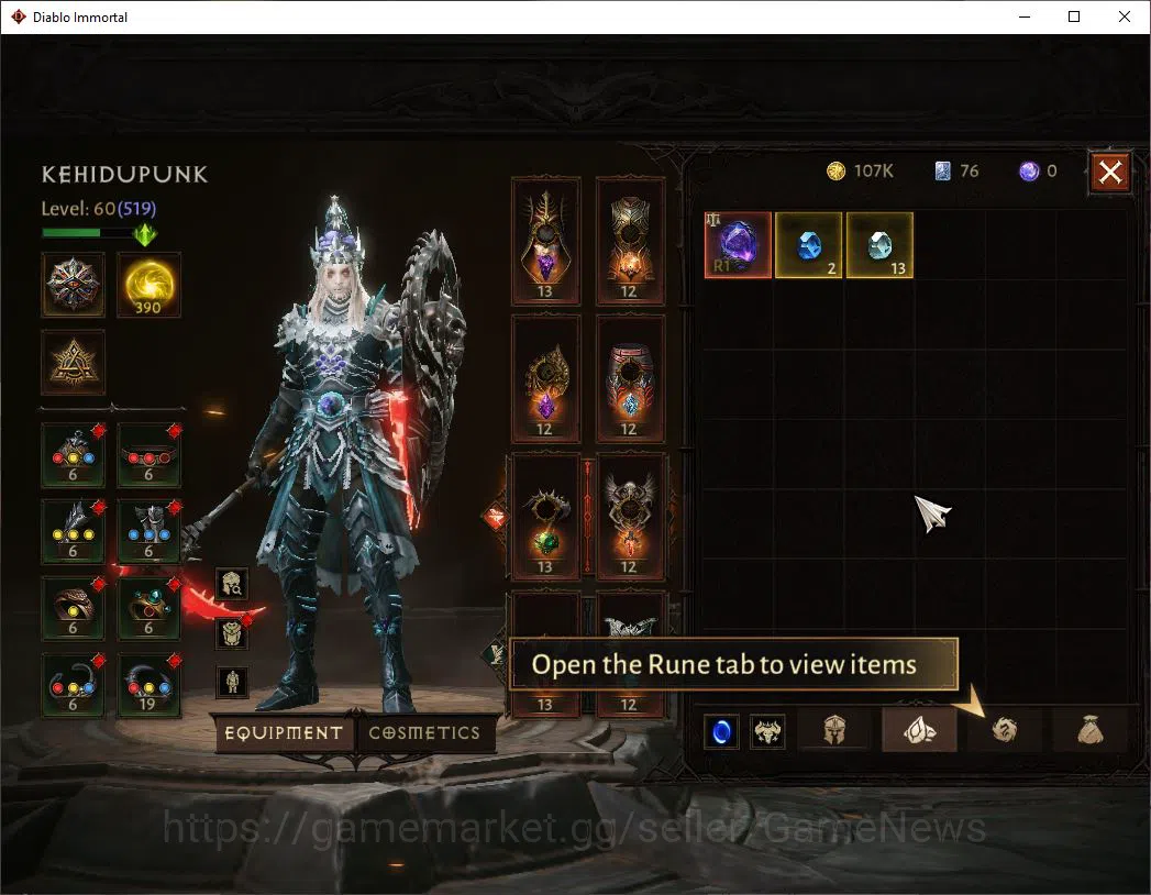 Diablo Immortal Accounts SEA - Vasily|Lv60(519)|Necromancer|CR 35k|Reso 390 image 13
