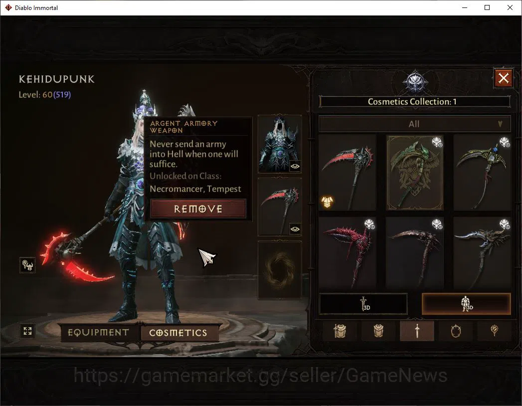 Diablo Immortal Accounts SEA - Vasily|Lv60(519)|Necromancer|CR 35k|Reso 390 image 7