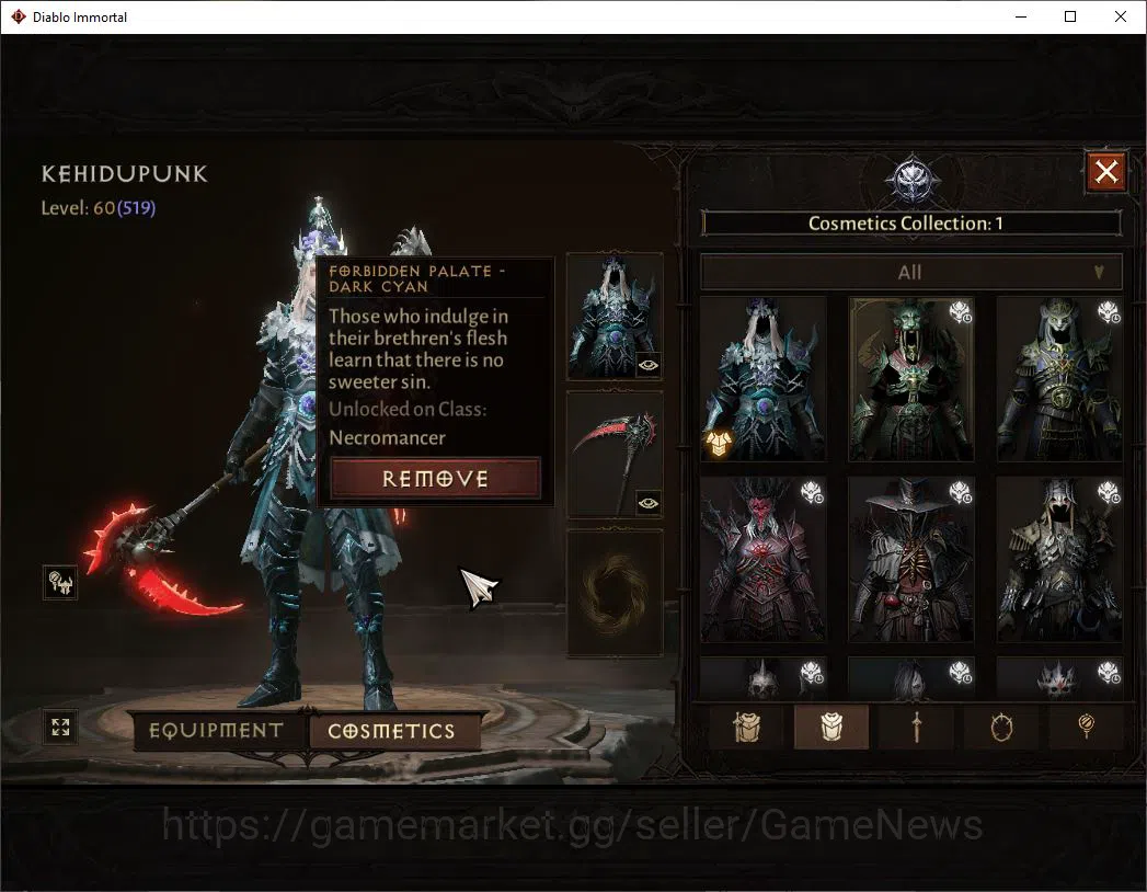 Diablo Immortal Accounts SEA - Vasily|Lv60(519)|Necromancer|CR 35k|Reso 390 image 8