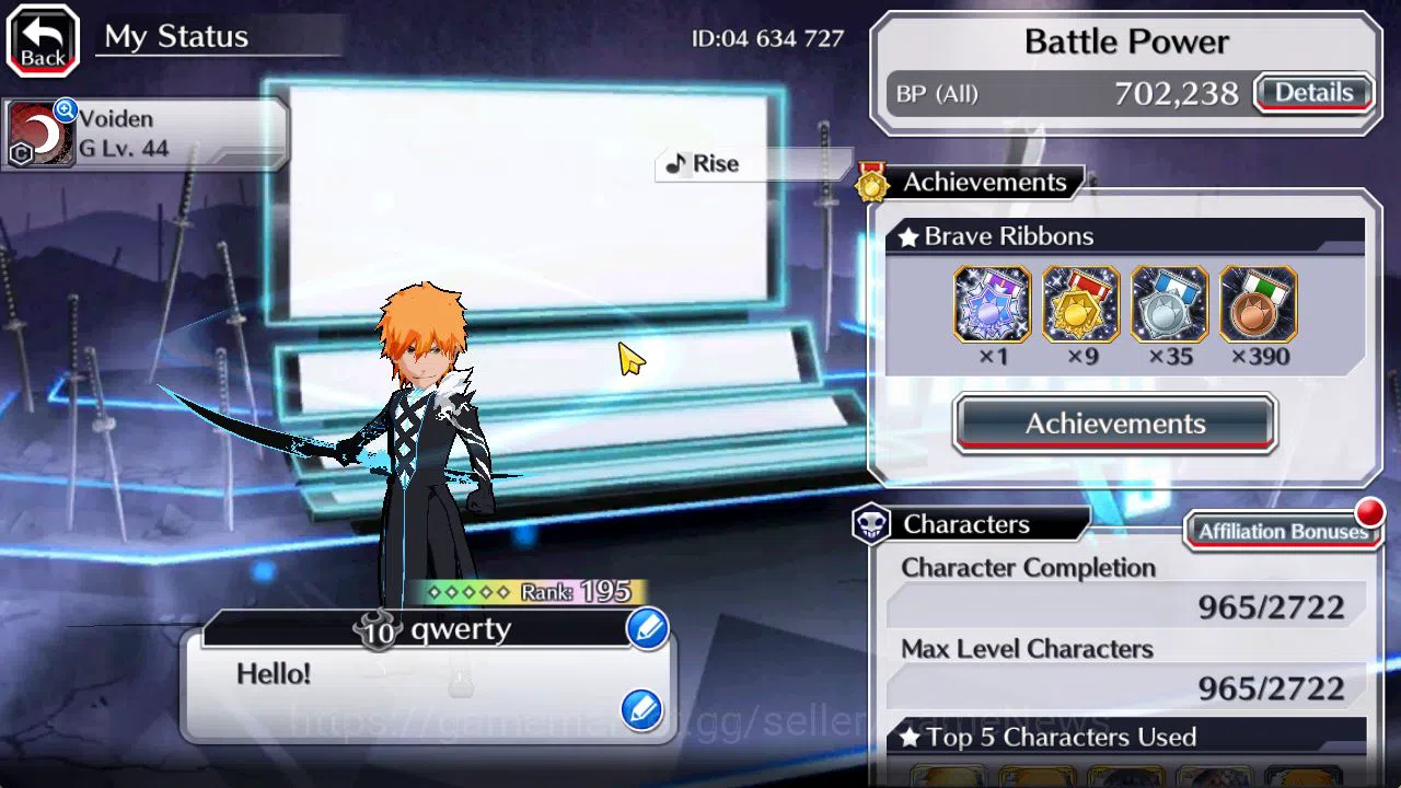 Bleach: Brave Souls Accounts [GLOBAL]52 Orbs|Rukia,Ichigo 10th Anniv,Soul Reape image 2