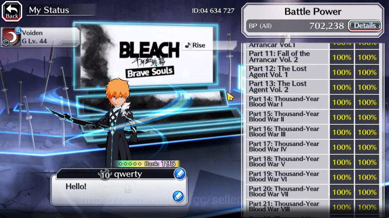 Bleach: Brave Souls Accounts [GLOBAL]52 Orbs|Rukia,Ichigo 10th Anniv,Soul Reape image 5