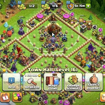 Clash of Clans Accounts High-End LV 130|TH 16-BH 8|HH 9|Limited Skin|BK 49,AQ 55,MP 58,GW 34,RC 28,DD 10|712 Gems|CN