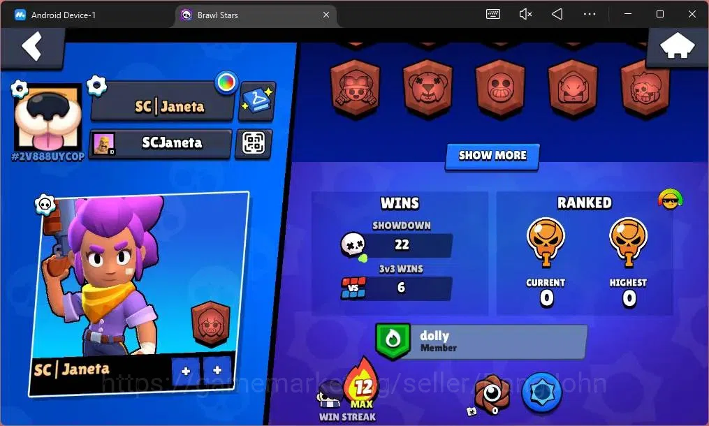 Brawl Stars Accounts Global|593 Trophy|13 Brawler|2 Max Hypercharge(She image 3