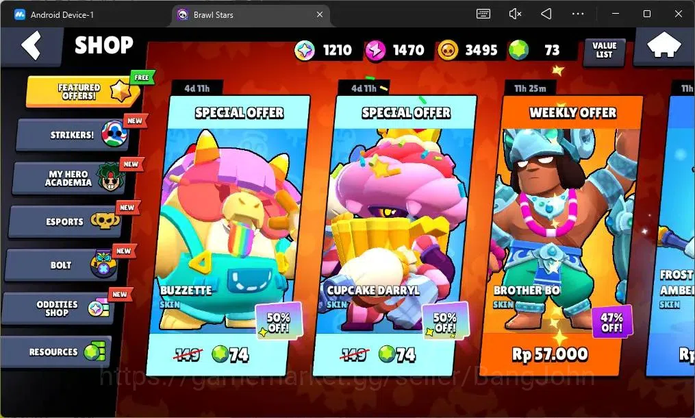 Brawl Stars Accounts Global|593 Trophy|13 Brawler|2 Max Hypercharge(She image 5