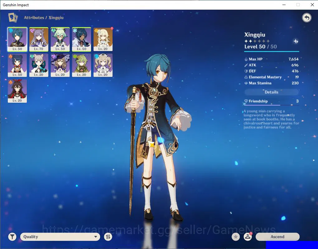Genshin Impact Accounts ASIA|AR 41|Primo Gems 16K |Keqing,Xingqiu,Lisa,Kae image 3