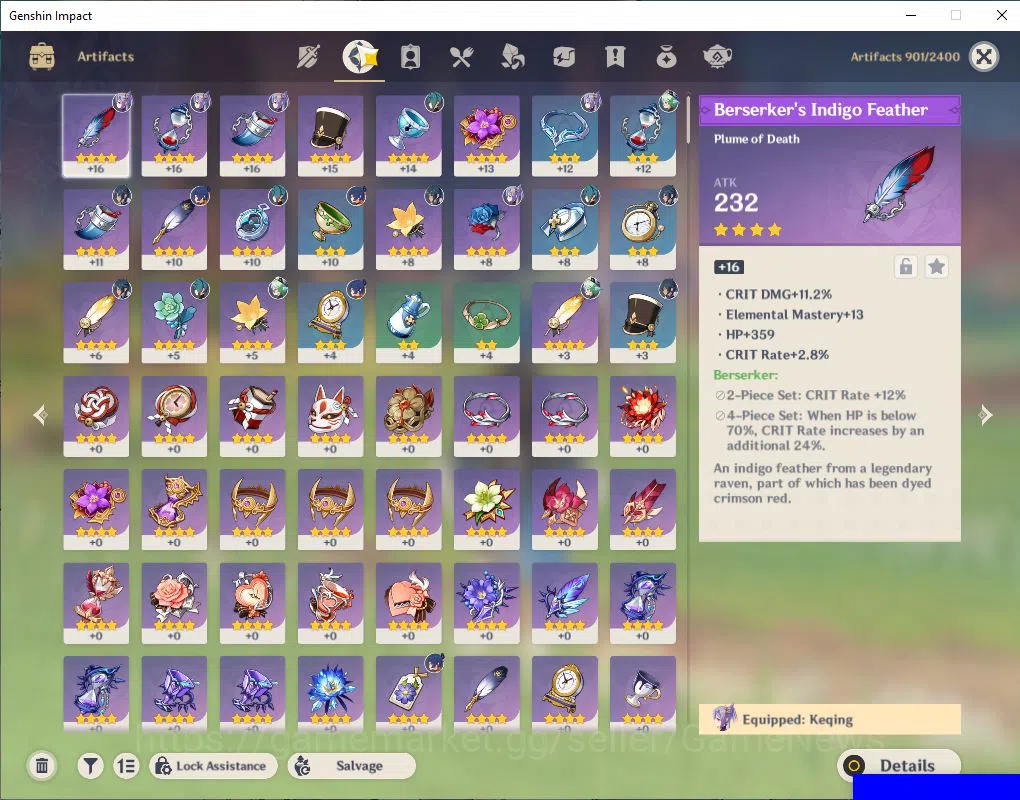 Genshin Impact Accounts ASIA|AR 41|Primo Gems 16K |Keqing,Xingqiu,Lisa,Kae image 5
