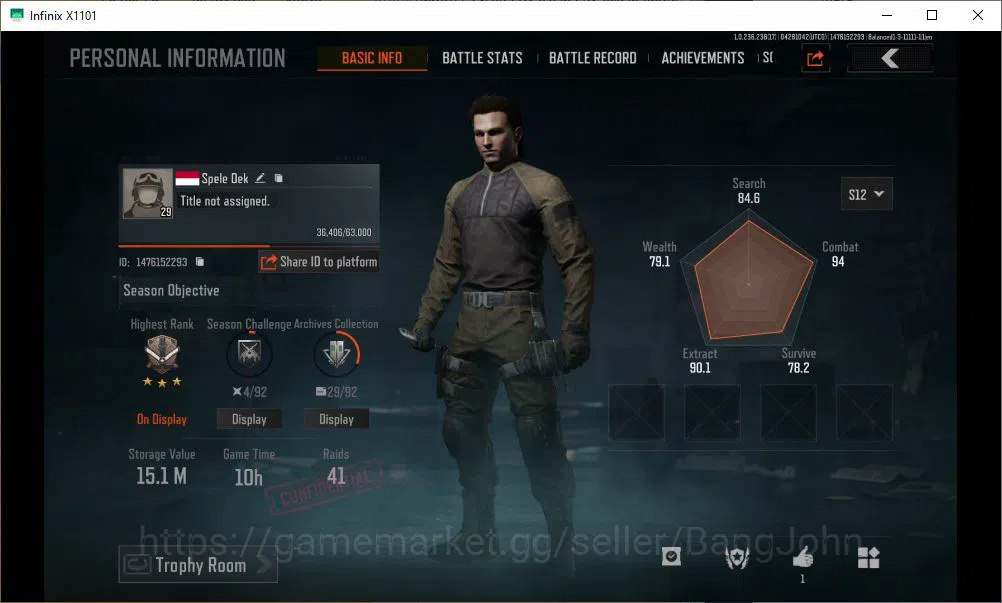 Arena Breakout Accounts MOBILE Lvl 29 |SV 15,1 M |CV 14 M|MORE SKIN SQUIRE image 1