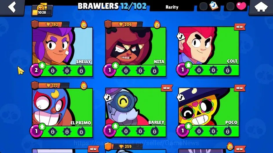 Brawl Stars Accounts 1028 Trophy|8,7K Bling| 12 Brawlers 1 Max Lvl [BEA image 8