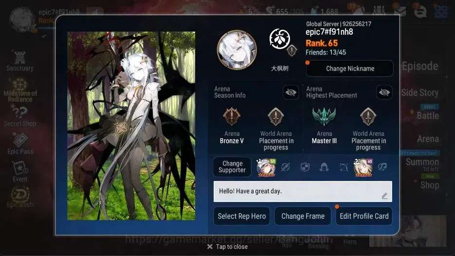 Epic Seven Accounts Global | 12 ML(DCorvus,R0Light,Harsetti,Salome,Etc image 2