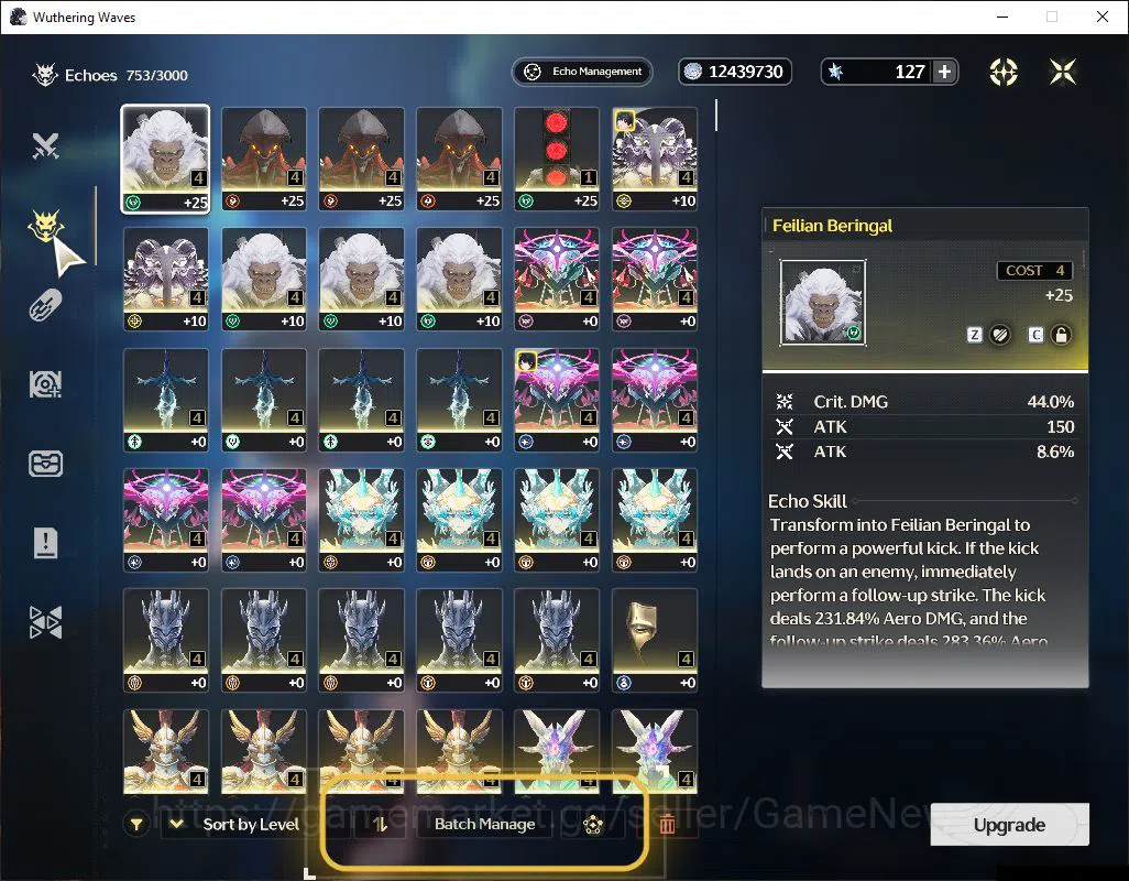 Wuthering Waves Accounts Starter EU|UL 46|2 Limited| [Sigrika Rc 1,Qiuyuan]+Sign |DB Lv 30|Female MC|Log Kuro|Check 6