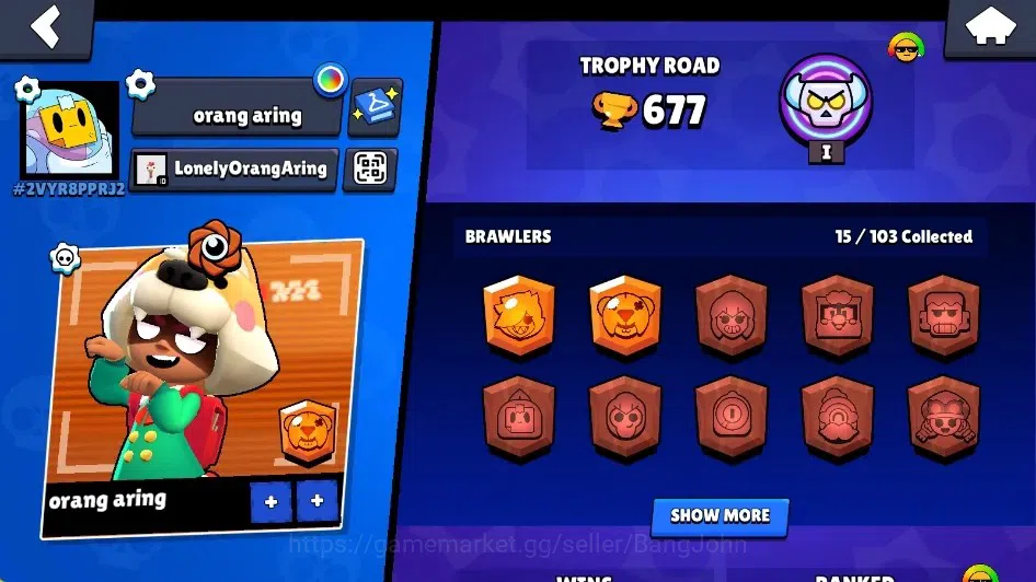 Brawl Stars Accounts Global|677 Tropyh|15 Brawlers-1 Max Lv. [Nita]|1 R image 2