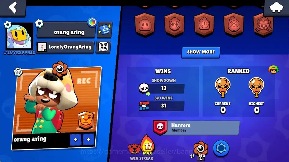 Brawl Stars Accounts Global|677 Tropyh|15 Brawlers-1 Max Lv. [Nita]|1 R image 3