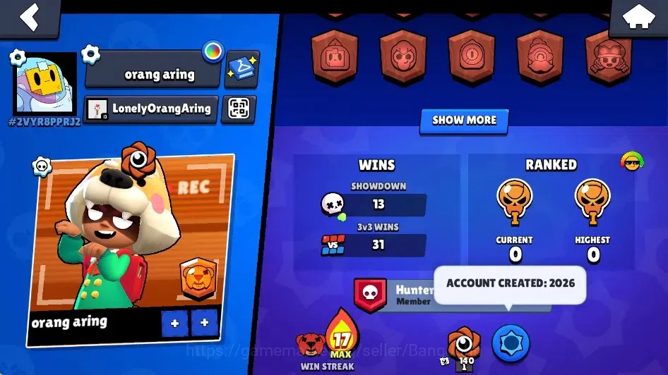 Brawl Stars Accounts Global|677 Tropyh|15 Brawlers-1 Max Lv. [Nita]|1 R image 4