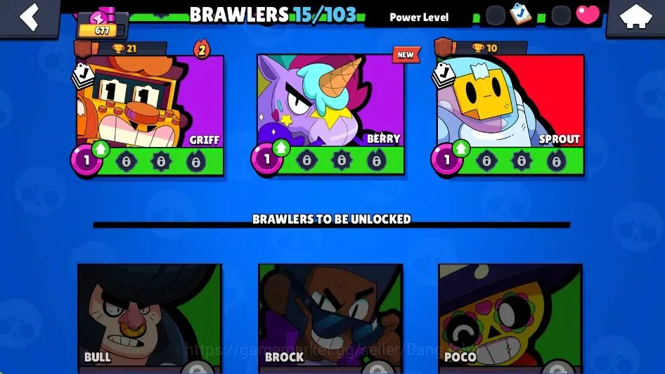 Brawl Stars Accounts Global|677 Tropyh|15 Brawlers-1 Max Lv. [Nita]|1 R image 8