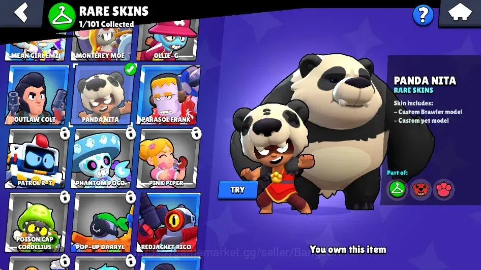 Brawl Stars Accounts Global|677 Tropyh|15 Brawlers-1 Max Lv. [Nita]|1 R image 9