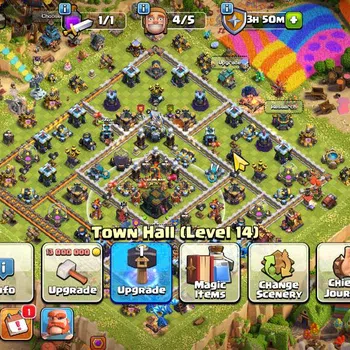 Clash of Clans High-End TH 14-BH 8|Limited Skin|LV 138|HH 8|BK 48,AQ 48,GW image 1