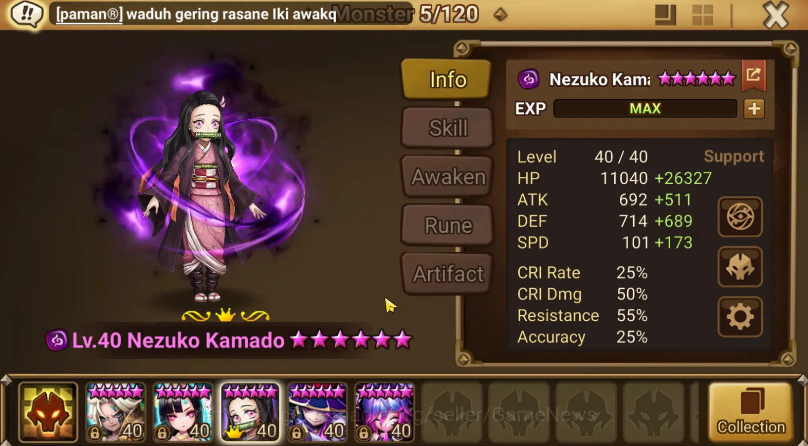 Summoners War: Sky Arena Accounts ASIA WELL ACC|5 LD(Seimei,D Nezuko,Ritsu,Zenisek,B image 10