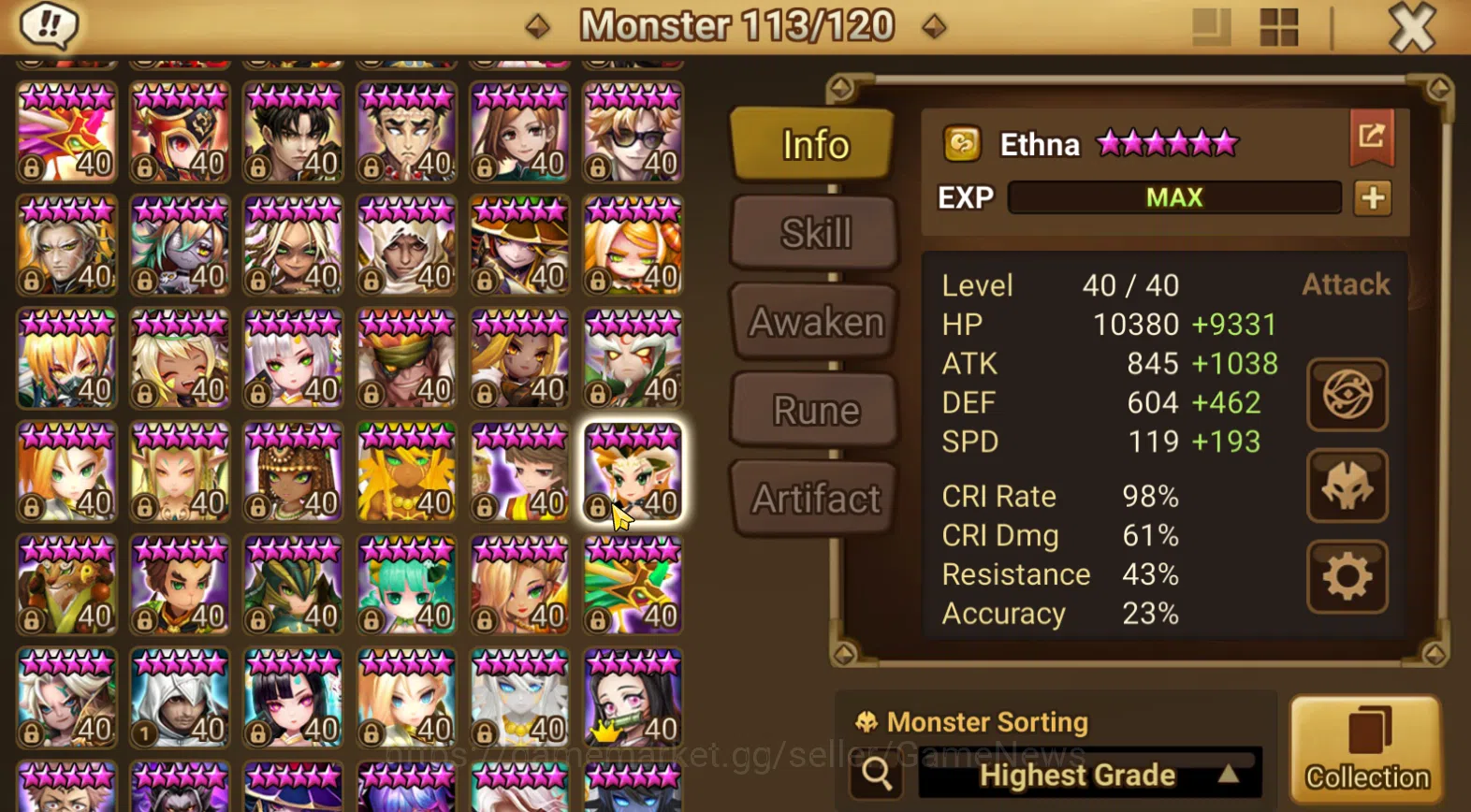 Summoners War: Sky Arena Accounts ASIA WELL ACC|5 LD(Seimei,D Nezuko,Ritsu,Zenisek,B image 13