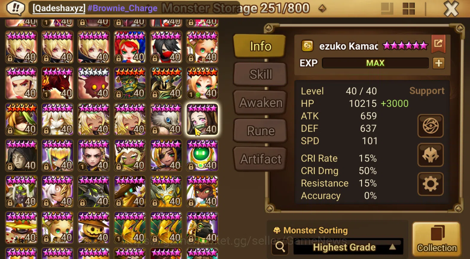 Summoners War: Sky Arena Accounts ASIA WELL ACC|5 LD(Seimei,D Nezuko,Ritsu,Zenisek,B image 17