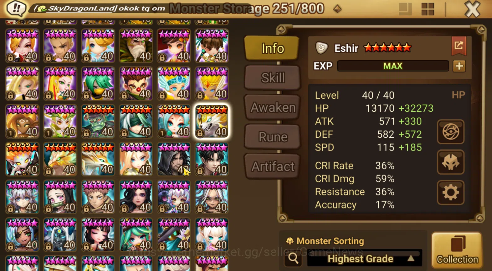 Summoners War: Sky Arena Accounts ASIA WELL ACC|5 LD(Seimei,D Nezuko,Ritsu,Zenisek,B image 18
