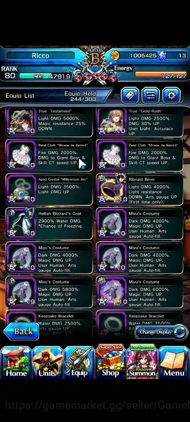 Grand Summoners Accounts End-Game Global|Rank 80|24 Ascend+7 TW|Houka inumuta,Summer Miyu,Touma Kmjo,Chloe,JAY,Saber 14