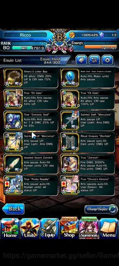 Grand Summoners Accounts End-Game Global|Rank 80|24 Ascend+7 TW|Houka inumuta,Summer Miyu,Touma Kmjo,Chloe,JAY,Saber 18