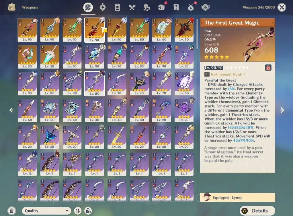 Genshin Impact Accounts End Game ASIA|AR58|14 Limited+10(*5Weapon)|2 PremTeam 8