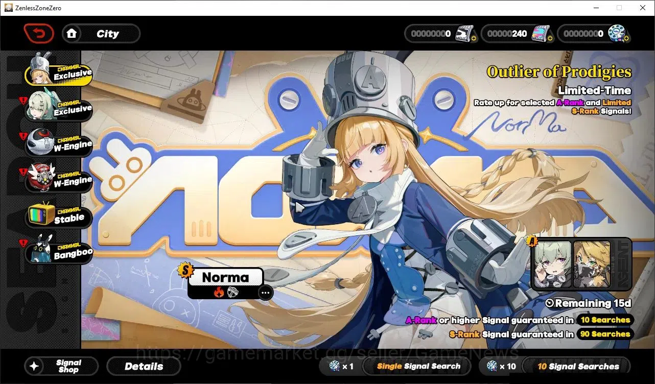 Zenless Zone Zero Accounts Starter ASIA|IK 38|1 Limited (Norma)+Sign |2 STD Character (Nekomata)+Sign Rina M1|1 S Bangboo|MC 17