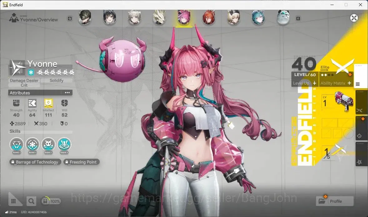 Arknights: Endfield Accounts Asia | Lv 58|4 Limit +3 Sign|Limit (Z.Fangyi Sign, image 12