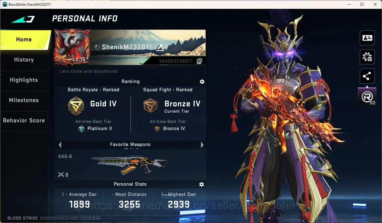 Blood Strike Accounts Asia | EVO M4A1,2 Eternal Guns (KAG-6, M700), Eter image 2