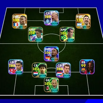 eFootball Accounts Legends & Iconic Players 3220+ Team I Messi 110 I Mbappe 107 I Rivaldo 106 I Rui Costa 104 I abiatti GK
