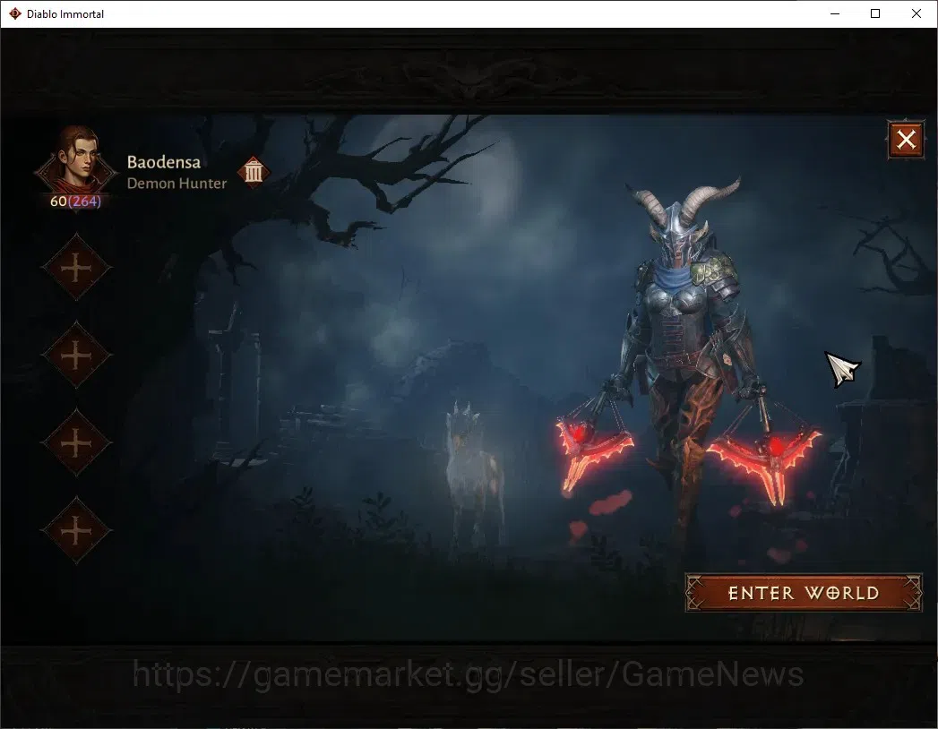 Diablo Immortal Accounts High-End SEA - Vasily|CS ON|Lv 60 (264)|Demon Hunter|CR 27k|Reso 540|Paragon Slinger|Hell III|3 1