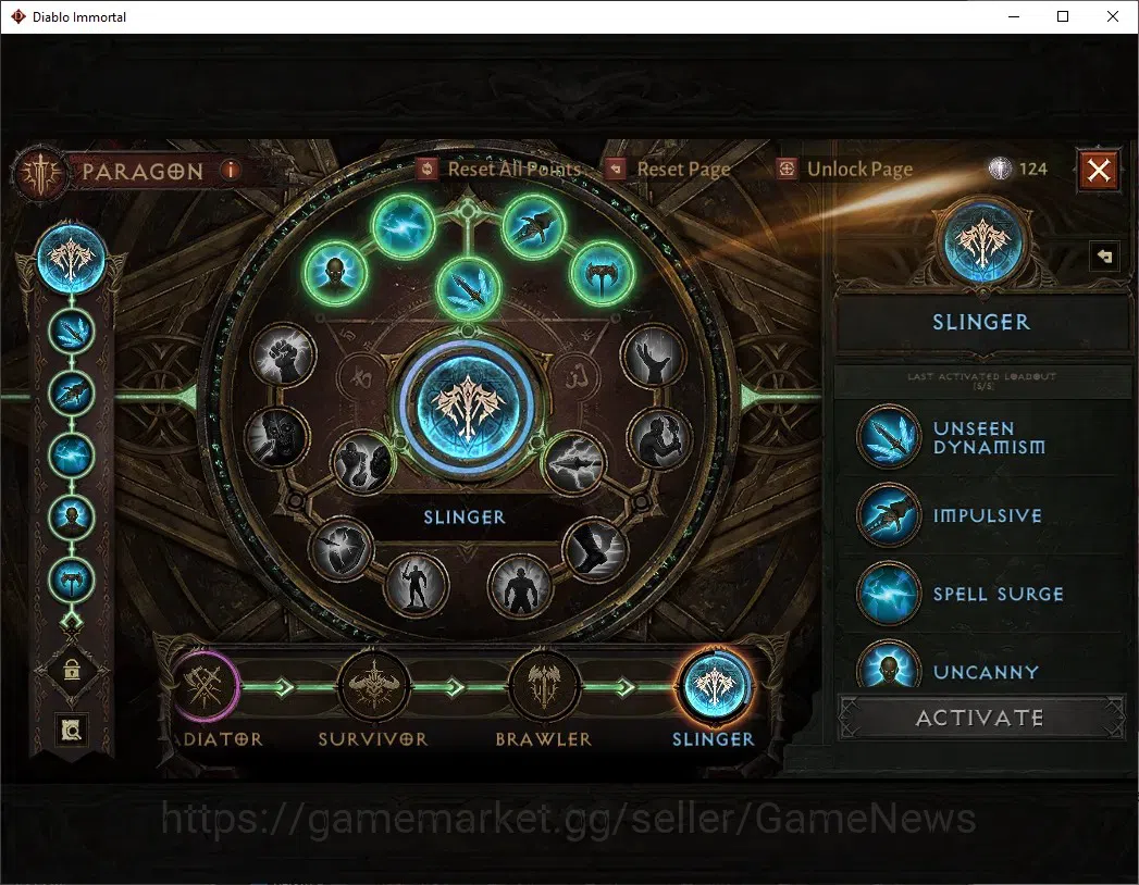 Diablo Immortal Accounts High-End SEA - Vasily|CS ON|Lv 60 (264)|Demon Hunter|CR 27k|Reso 540|Paragon Slinger|Hell III|3 11