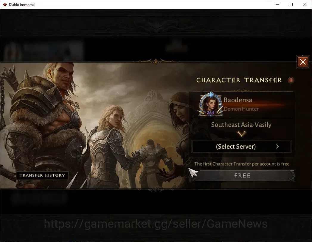 Diablo Immortal Accounts High-End SEA - Vasily|CS ON|Lv 60 (264)|Demon Hunter|CR 27k|Reso 540|Paragon Slinger|Hell III|3 2