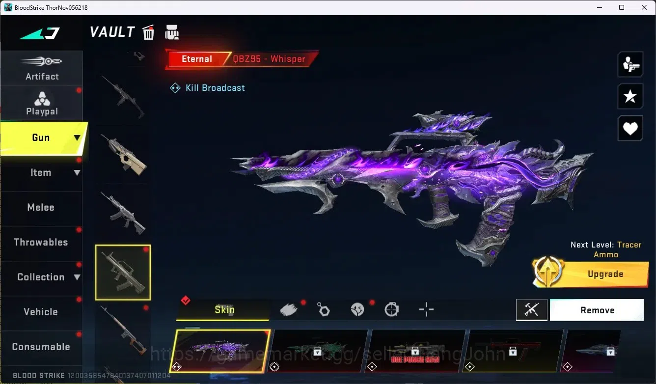Blood Strike Accounts ASIA | 1 Eternal Gun: QBZ95-Whisper | 1 Legendary image 2