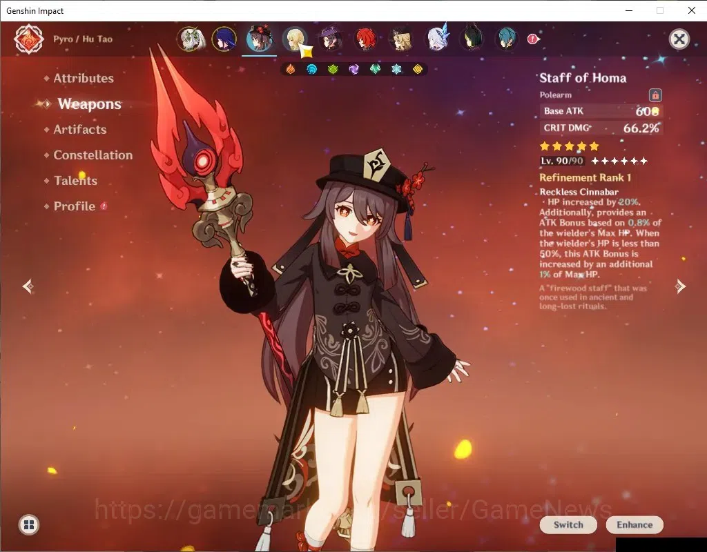 Genshin Impact Accounts End Game Asia | AR 55| 7 Limited+3(*5Wep)|[Trio Archons],[Neuvilette,Hutao]+Sign,Skirk|Mc Female|All 4