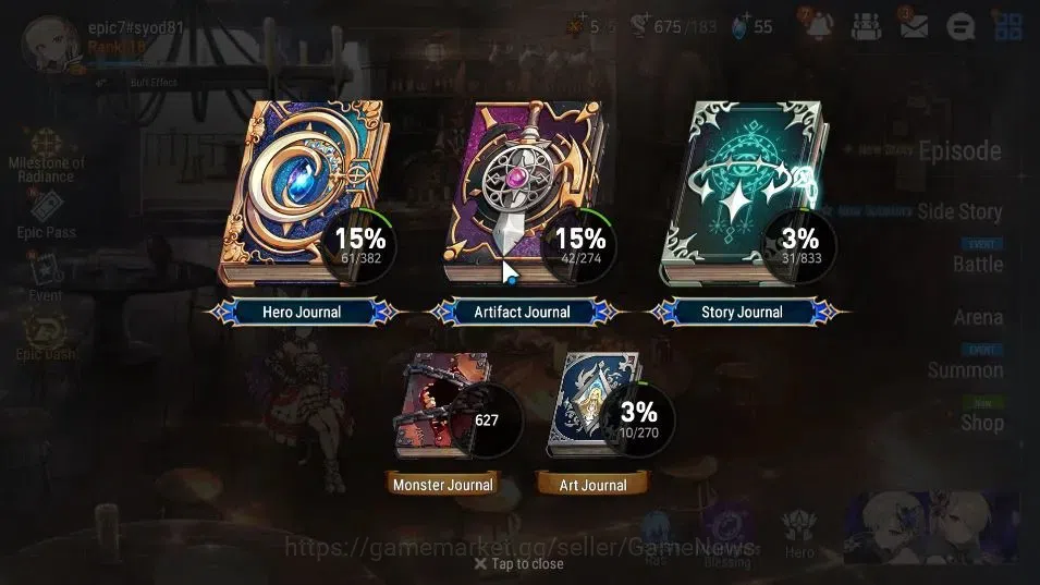 Epic Seven Accounts GLOBAL Unverif|New Era|2 ML(Rhiana& Luciel,Specime image 3