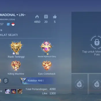 Mobile Legends: Bang Bang Accounts Rare Skin Skin 155|Prime Claude, 2 Collector (YSS,Nata) STAR Lesley,2 MYTH