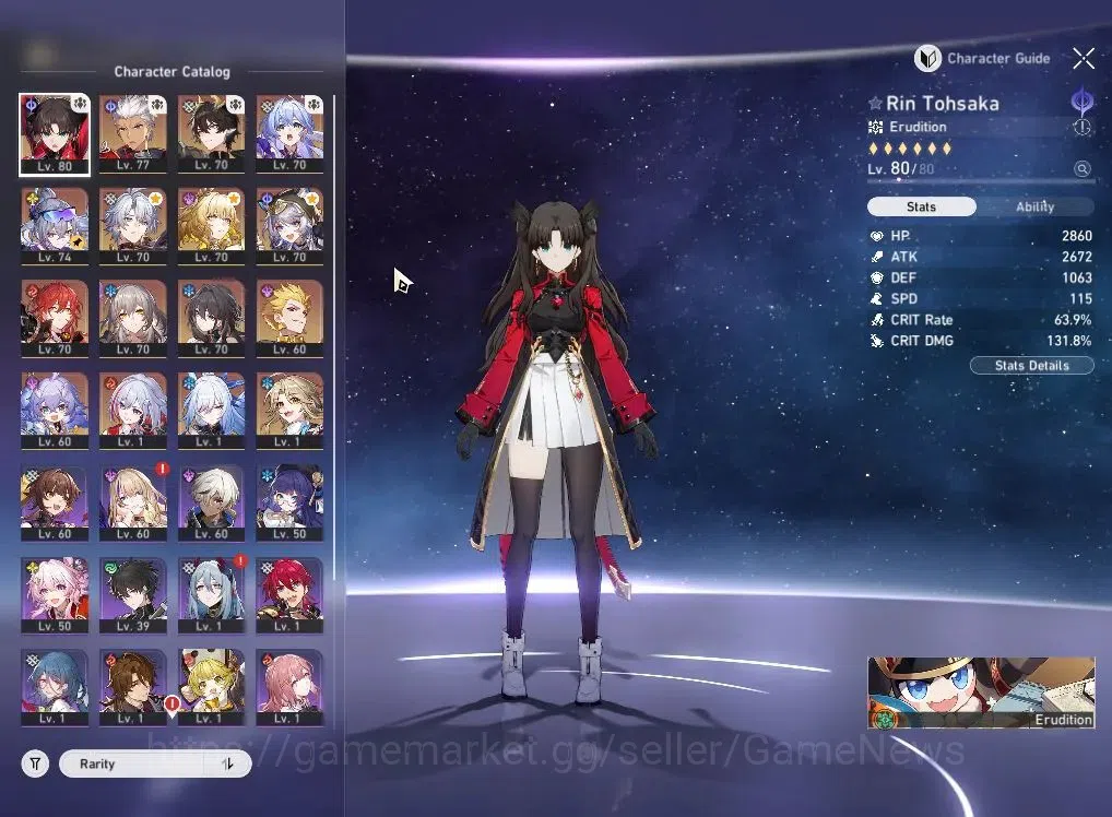 Honkai Star Rail Accounts Others ASIA|TL 61|12 Limited|Rin Tohsaka,Phainon,SW 1