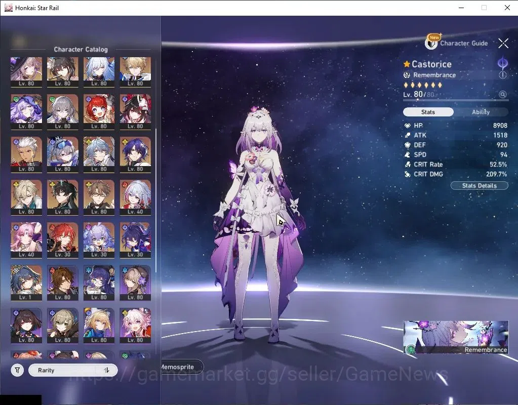 Honkai Star Rail Accounts Asia|Free GI|TL 70|26 Limited|Casto PremTeam|(Cast image 5